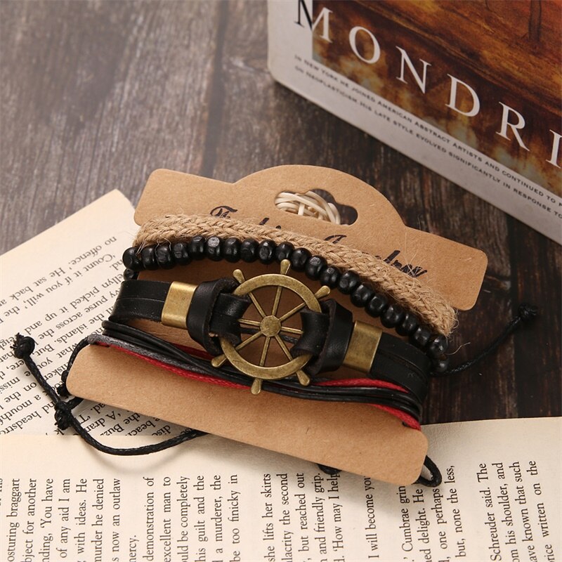 Victoriasvogue Punk Dragon Leather Charms Bracelet Beads Bracelets For Women Men Accessoires Snap Button Jewelry Bangles Boyfriend Gift