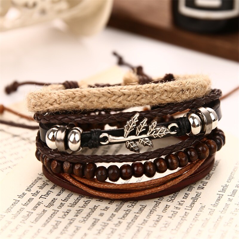 Victoriasvogue Punk Dragon Leather Charms Bracelet Beads Bracelets For Women Men Accessoires Snap Button Jewelry Bangles Boyfriend Gift