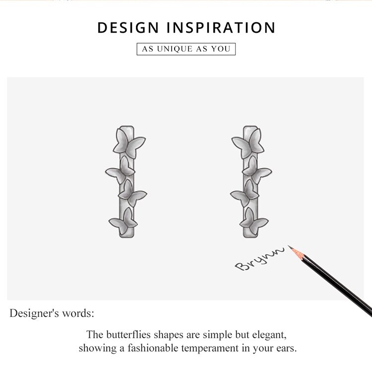 Victoria's Vogue Silver 925 Jewelry Elegant Butterflies Ear Hoops Earrings for Women Sterling Silver Fine Jewelry Pendientes SCE927 Victoria's Vogue Silver 925 Jewelry Elegant Butterflies Ear Hoops Earrings for Women Sterling Silver Fine Jewelry Pendientes SCE927