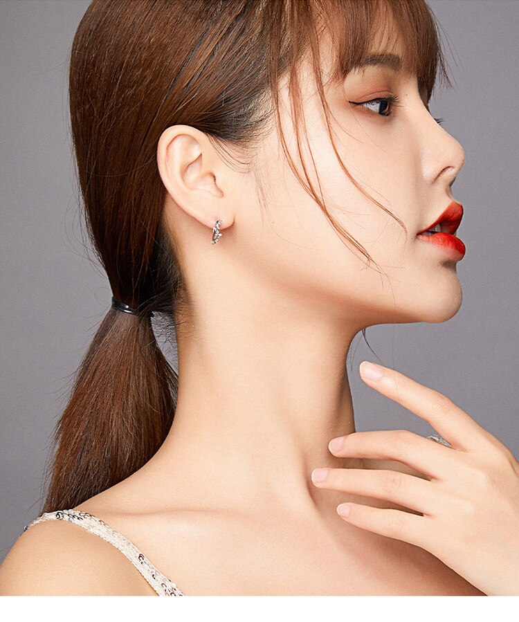 Victoria's Vogue Silver 925 Jewelry Elegant Butterflies Ear Hoops Earrings for Women Sterling Silver Fine Jewelry Pendientes SCE927 Victoria's Vogue Silver 925 Jewelry Elegant Butterflies Ear Hoops Earrings for Women Sterling Silver Fine Jewelry Pendientes SCE927