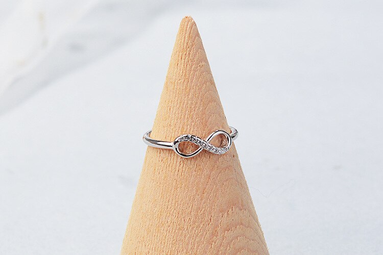 Victoria's Vogue New Fashion Exquisite 925 Sterling Silver Jewelry Creative Love Beautiful 8 Shaped Temperament Crystal Opening Rings Victoria's Vogue New Fashion Exquisite 925 Sterling Silver Jewelry Creative Love Beautiful 8 Shaped Temperament Crystal Opening Rings