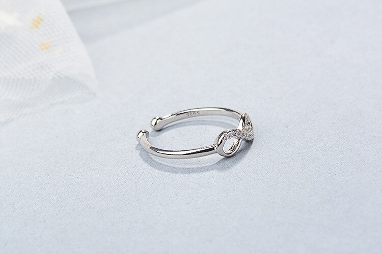 Victoria's Vogue New Fashion Exquisite 925 Sterling Silver Jewelry Creative Love Beautiful 8 Shaped Temperament Crystal Opening Rings Victoria's Vogue New Fashion Exquisite 925 Sterling Silver Jewelry Creative Love Beautiful 8 Shaped Temperament Crystal Opening Rings