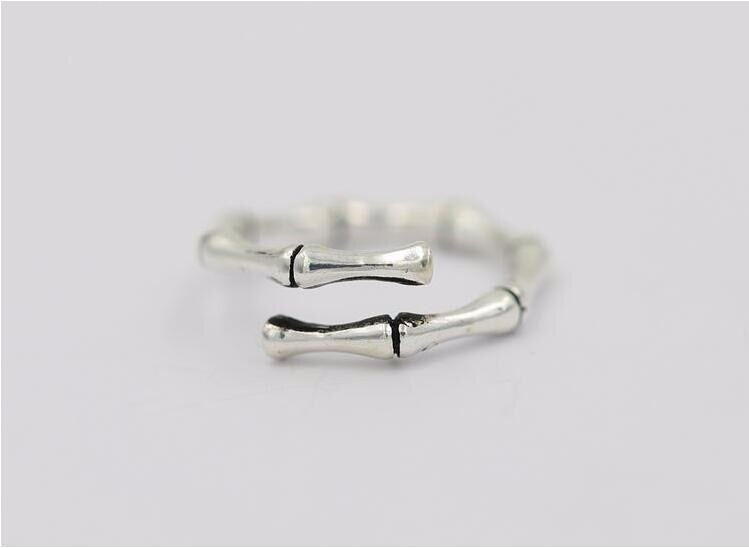 Victoria's Vogue New 925 Sterling Silver Jewelry Thai Silver Simple Creative  Bamboo Adjustable Personality Opening Rings