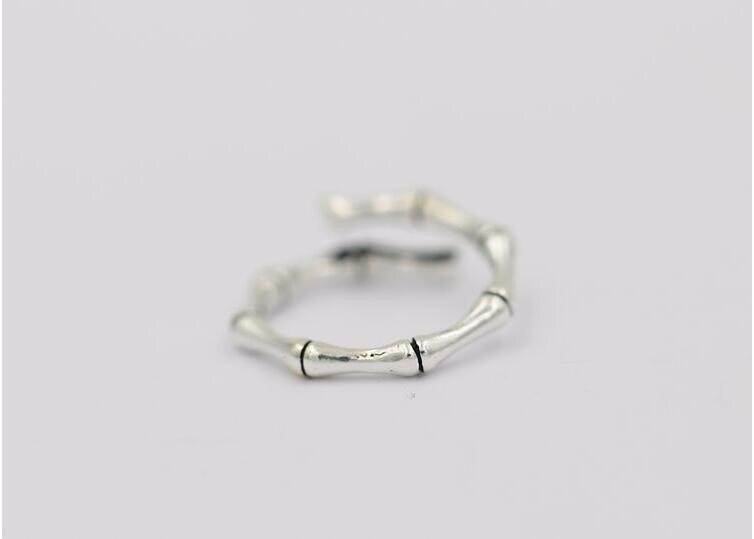 Victoria's Vogue New 925 Sterling Silver Jewelry Thai Silver Simple Creative  Bamboo Adjustable Personality Opening Rings