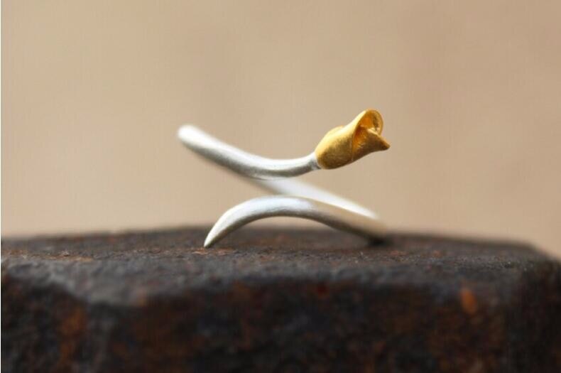 Victoria's Vogue Popular New Arrival Fashion Small Fresh And Simple Roses 925 Sterling Silver Jewelry Flower Opening Rings