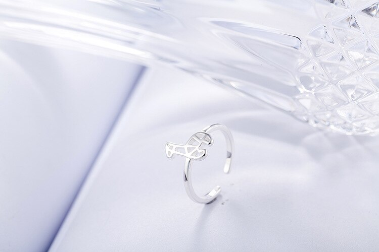 Victoria's Vogue New Ethnic Style Cute Animal 925 Sterling Silver Jewelry Creative Small Deer Personality Opening Rings Victoria's Vogue New Ethnic Style Cute Animal 925 Sterling Silver Jewelry Creative Small Deer Personality Opening Rings