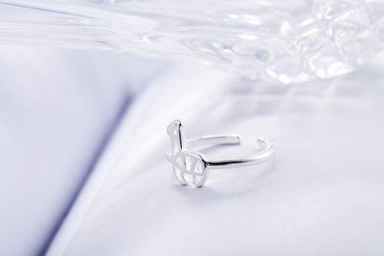 Victoria's Vogue New Ethnic Style Cute Animal 925 Sterling Silver Jewelry Creative Small Deer Personality Opening Rings Victoria's Vogue New Ethnic Style Cute Animal 925 Sterling Silver Jewelry Creative Small Deer Personality Opening Rings
