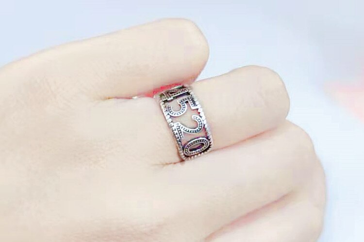 Victoria's Vogue New Creative Retro Thai Silver Numerals 5201314 Means I Love You Forever 925 Sterling Silver Jewelry Popular Opening Rings
