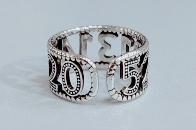 Victoria's Vogue New Creative Retro Thai Silver Numerals 5201314 Means I Love You Forever 925 Sterling Silver Jewelry Popular Opening Rings