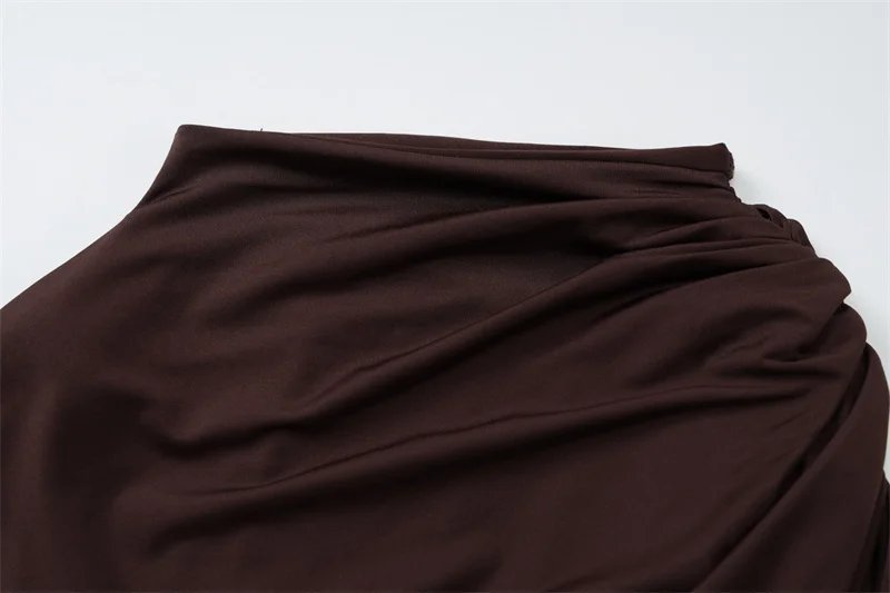 Victoria's Vogue Irregular Ruched Sexy Maxi Dress For Women Elegant Autumn Inclined Shoulder Pleated Club Party Long Dresses Female Victoria's Vogue Irregular Ruched Sexy Maxi Dress For Women Elegant Autumn Inclined Shoulder Pleated Club Party Long Dresses Female