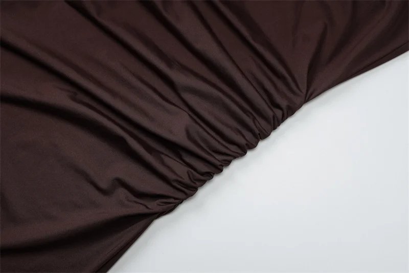Victoria's Vogue Irregular Ruched Sexy Maxi Dress For Women Elegant Autumn Inclined Shoulder Pleated Club Party Long Dresses Female Victoria's Vogue Irregular Ruched Sexy Maxi Dress For Women Elegant Autumn Inclined Shoulder Pleated Club Party Long Dresses Female