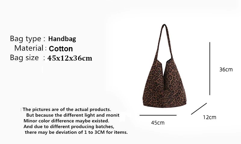 Victoria's Vogue Vintage Leopard Women's Suede Tote Shoulder Bags Fashion Large Capacity Female Travel Handbags Portable Purse Shopping Bags