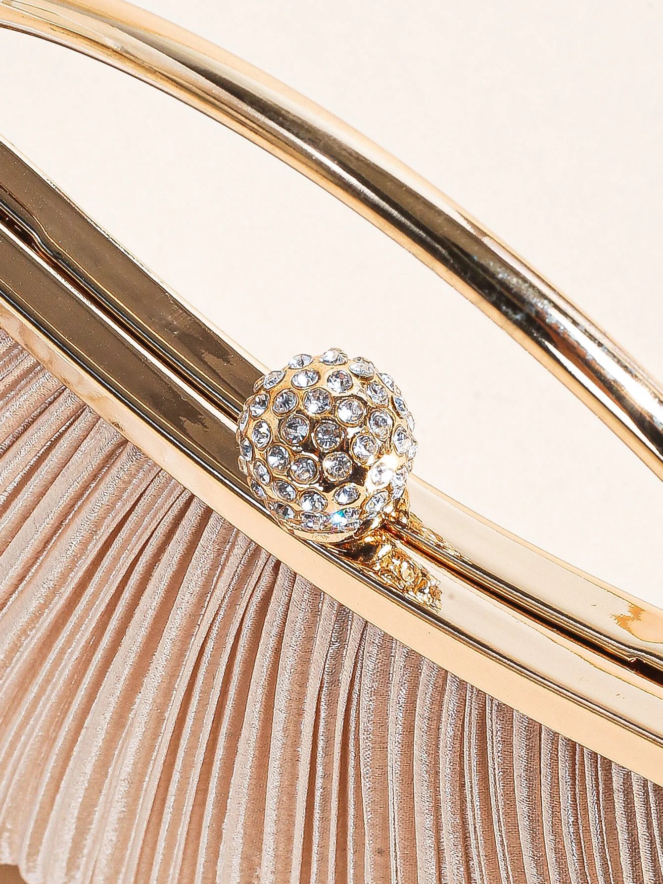 Victoria's Vogue 1 PC Ruched Evening Bag For Women, Top Ring Clutch Purse, Rhinestone Decor Handbags For Wedding Prom Dinner Victoria's Vogue 1 PC Ruched Evening Bag For Women, Top Ring Clutch Purse, Rhinestone Decor Handbags For Wedding Prom Dinner
