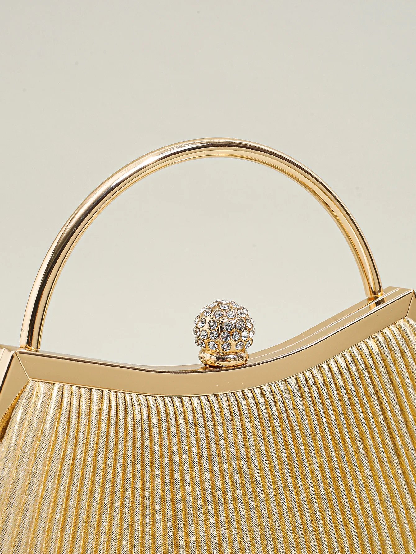 Victoria's Vogue 1 PC Ruched Evening Bag For Women, Top Ring Clutch Purse, Rhinestone Decor Handbags For Wedding Prom Dinner Victoria's Vogue 1 PC Ruched Evening Bag For Women, Top Ring Clutch Purse, Rhinestone Decor Handbags For Wedding Prom Dinner