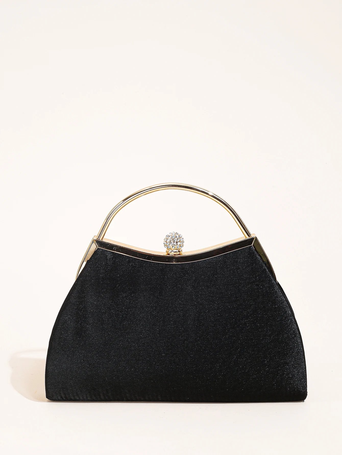 Victoria's Vogue 1 PC Ruched Evening Bag For Women, Top Ring Clutch Purse, Rhinestone Decor Handbags For Wedding Prom Dinner Victoria's Vogue 1 PC Ruched Evening Bag For Women, Top Ring Clutch Purse, Rhinestone Decor Handbags For Wedding Prom Dinner