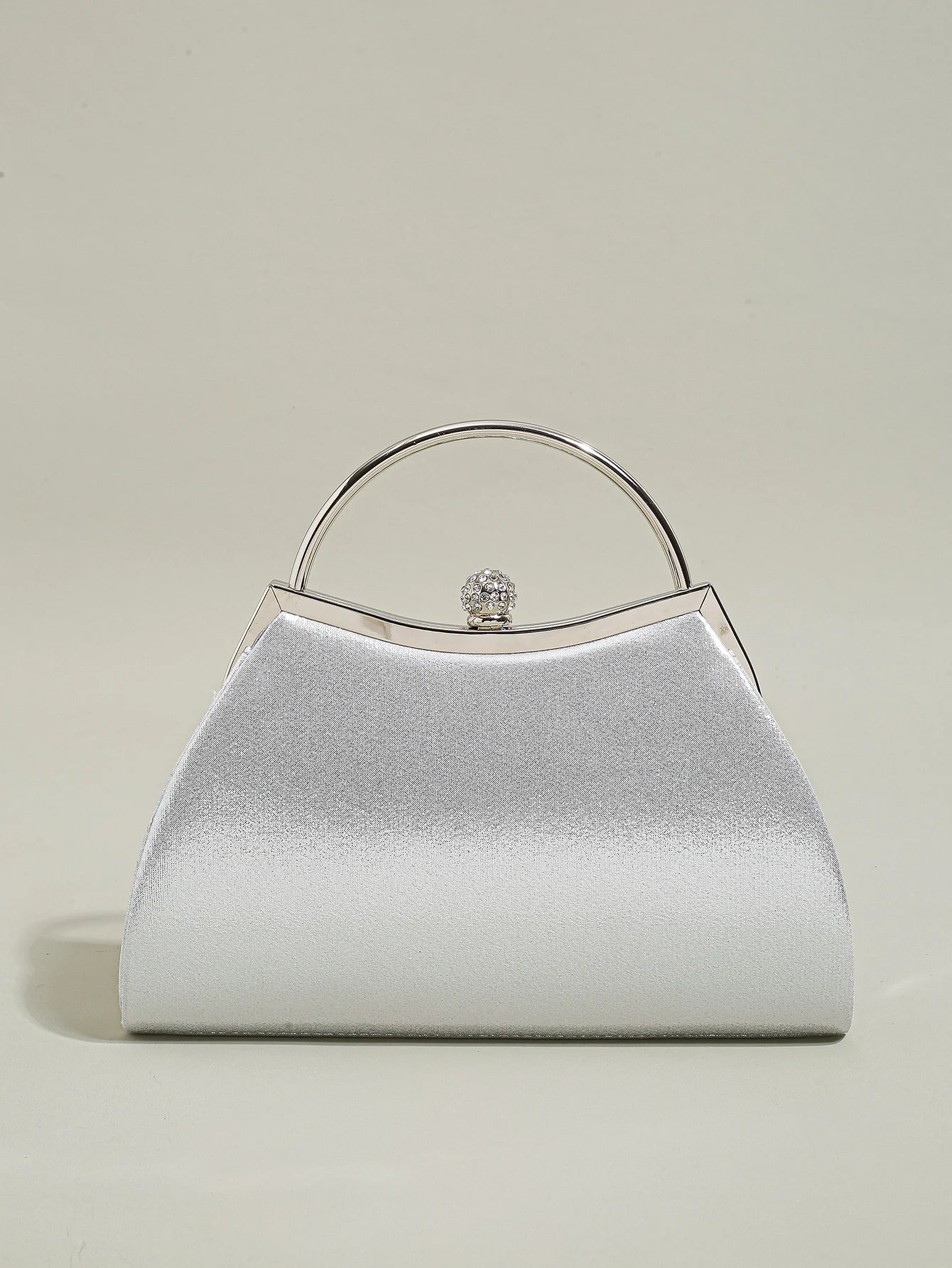 Victoria's Vogue 1 PC Ruched Evening Bag For Women, Top Ring Clutch Purse, Rhinestone Decor Handbags For Wedding Prom Dinner Victoria's Vogue 1 PC Ruched Evening Bag For Women, Top Ring Clutch Purse, Rhinestone Decor Handbags For Wedding Prom Dinner