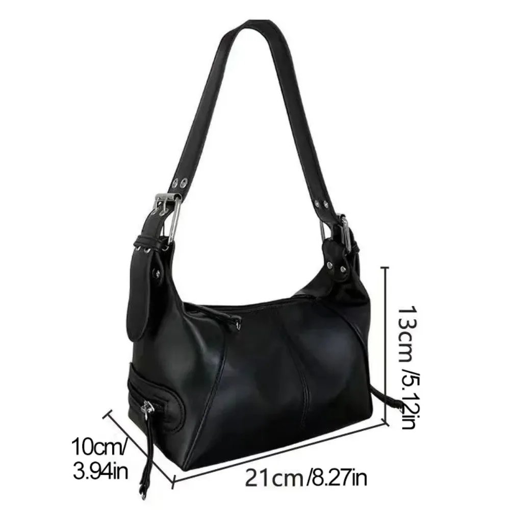 Victoria's Vogue Y2K Style Shoulder Bag For Women Trendy Motorcycle Handbag Minimalist Shoulder Purse For Girls Street Wear Handbags Victoria's Vogue Y2K Style Shoulder Bag For Women Trendy Motorcycle Handbag Minimalist Shoulder Purse For Girls Street Wear Handbags