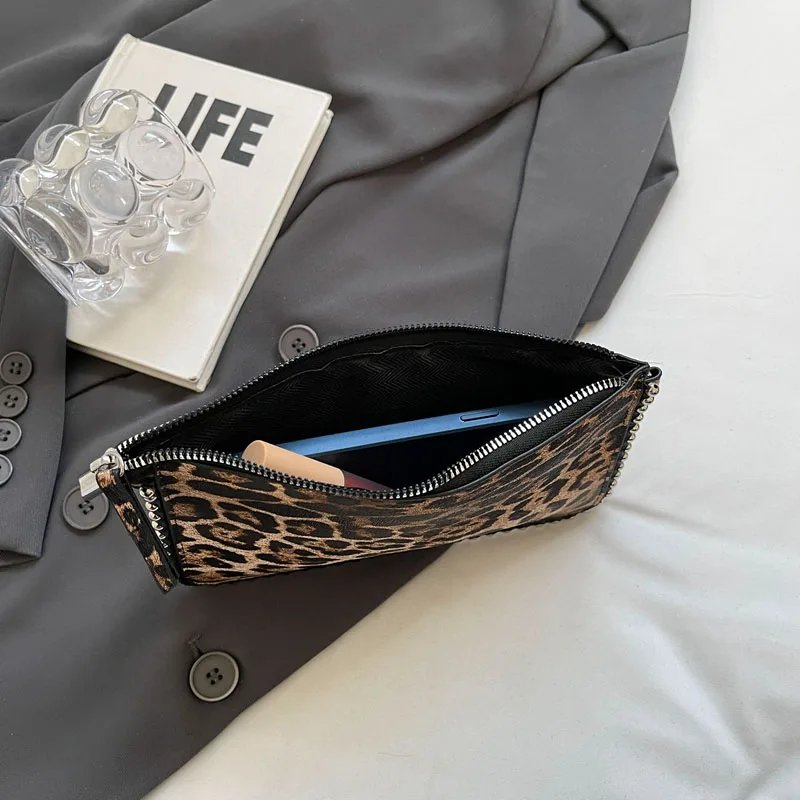 Victoria's Vogue Beading Zipper Leopard Pattern Crossbody Bags For Women, Small Square Shoulder Bag Ladies Handbags Designer Phone Pocket