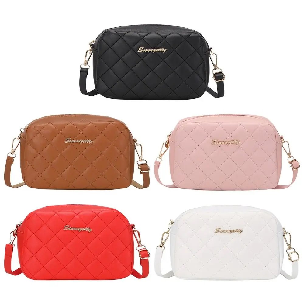 Victoria's Vogue Black Lingge Embroidery Handbags PU Leather Luxury Women Messenger Bag Small Shoulder Bag Crossbody Bag Fashion Storage Pouch