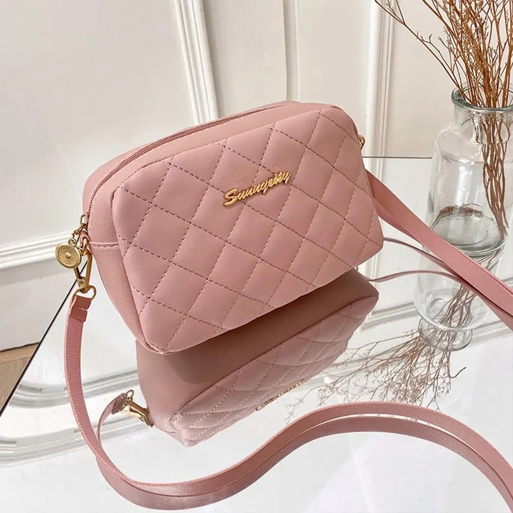 Victoria's Vogue Black Lingge Embroidery Handbags PU Leather Luxury Women Messenger Bag Small Shoulder Bag Crossbody Bag Fashion Storage Pouch