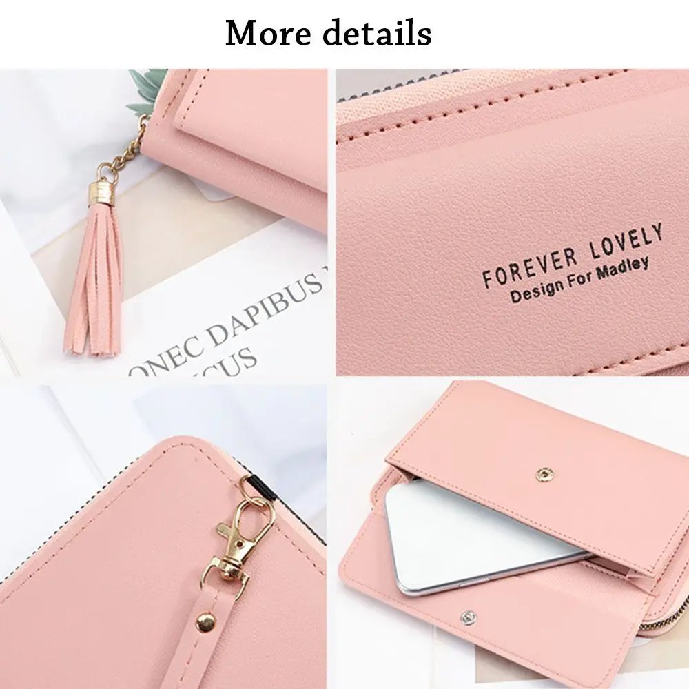 Victoria's Vogue Women Fashion Shoulder Strap Bag Tassel Handbags Long Wallet Cell Phone Bag Multifunction Crossbody Bag Small Card Holder Victoria's Vogue Women Fashion Shoulder Strap Bag Tassel Handbags Long Wallet Cell Phone Bag Multifunction Crossbody Bag Small Card Holder