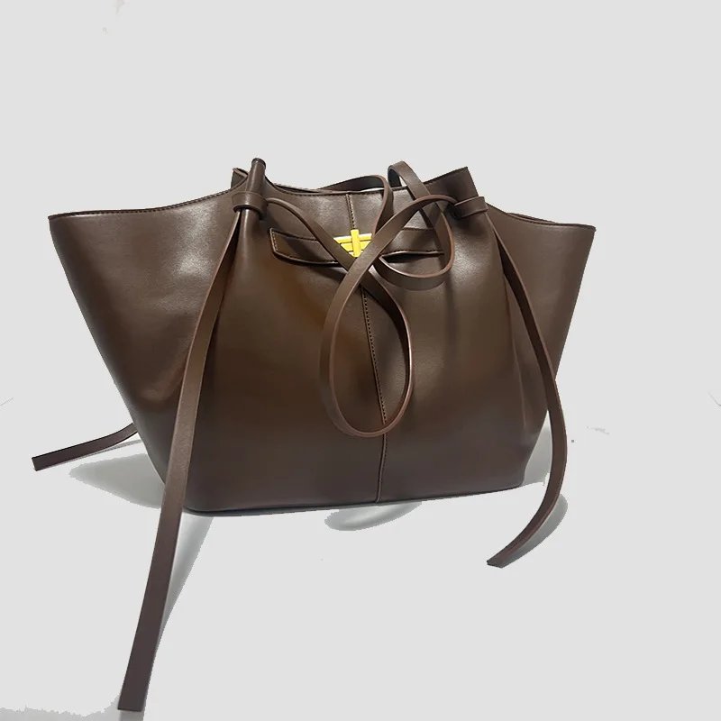 Victoria's Vogue Fashion Large Capacity Trapeze Bag Designer Chic Lock Women Shoulder Bags Luxury Pu Leather Handbags Trend Underarm Bag 2025