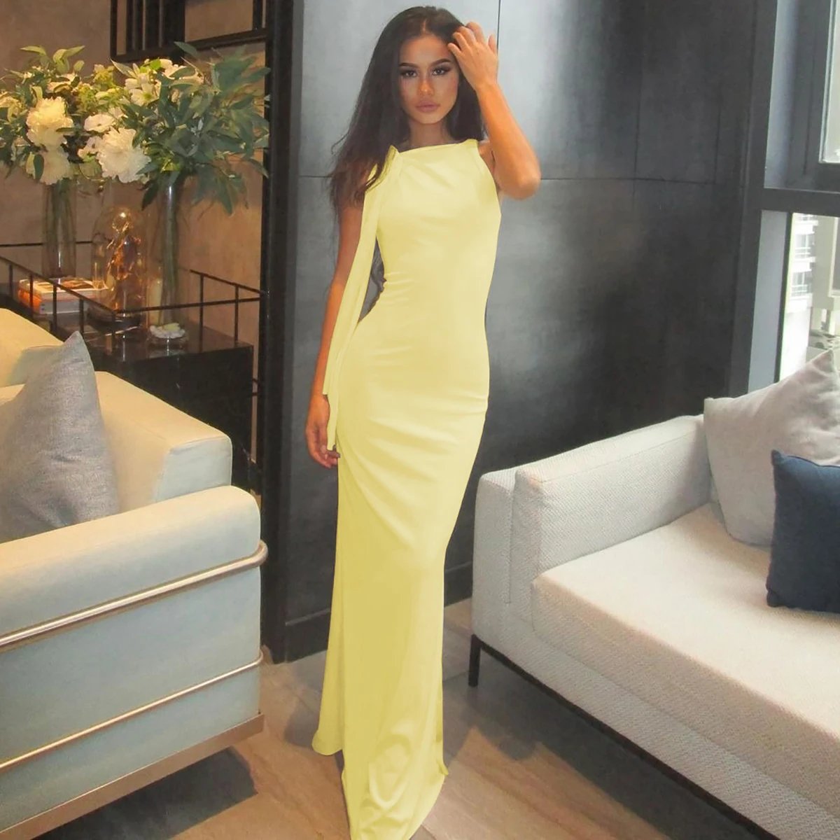 Victorias Vogue  Fashion Solid O Neck Sleeveless Patchwork Sexy Bodycon Maxi Prom Dress Summer Women Clothes Party Festival Club Y2K