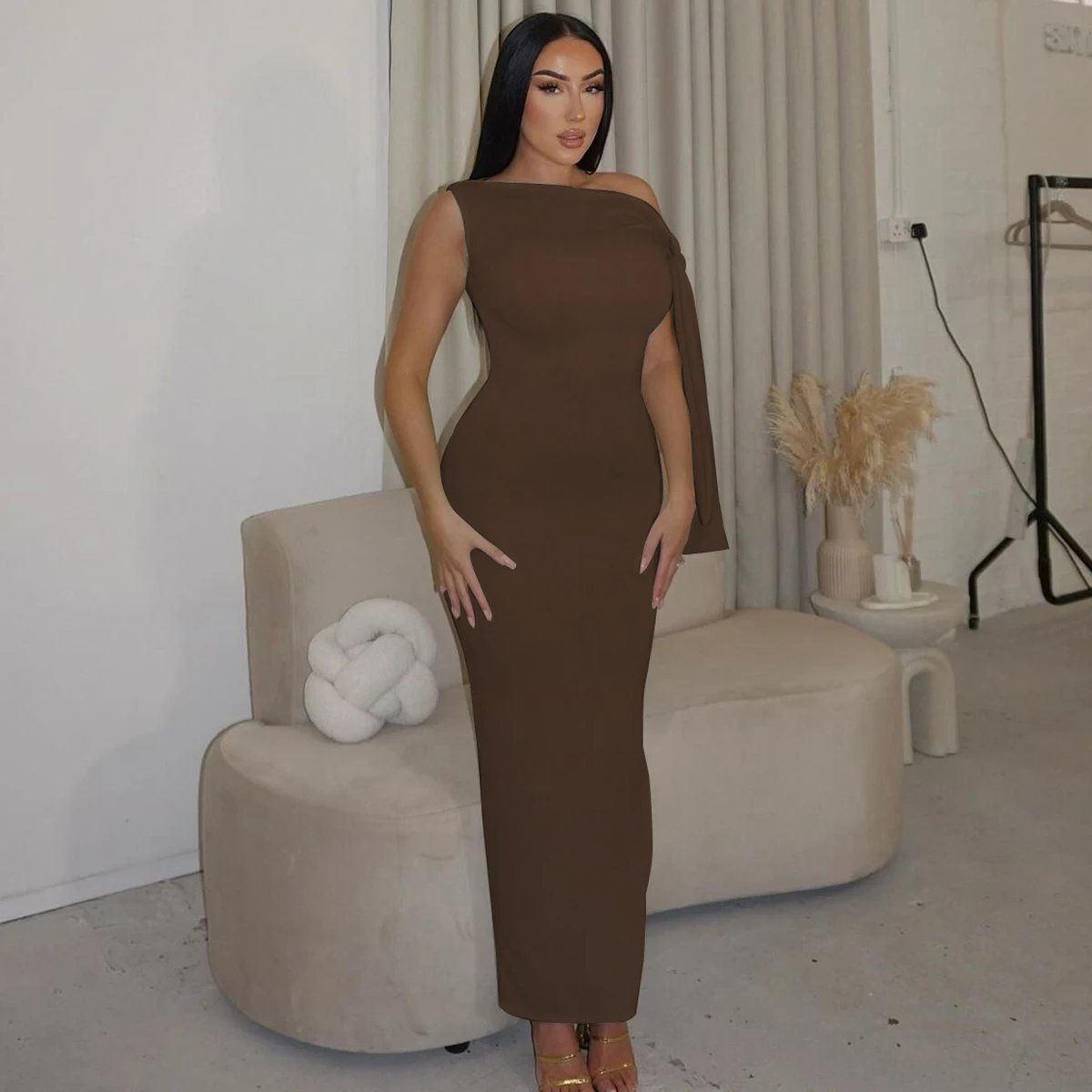 Victorias Vogue  Fashion Solid O Neck Sleeveless Patchwork Sexy Bodycon Maxi Prom Dress Summer Women Clothes Party Festival Club Y2K