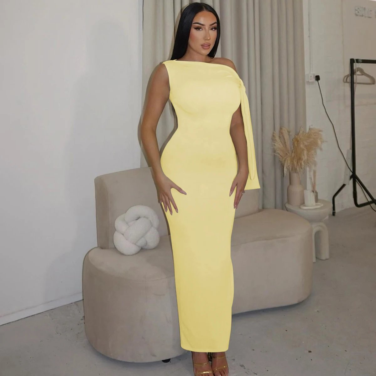 Victorias Vogue  Fashion Solid O Neck Sleeveless Patchwork Sexy Bodycon Maxi Prom Dress Summer Women Clothes Party Festival Club Y2K