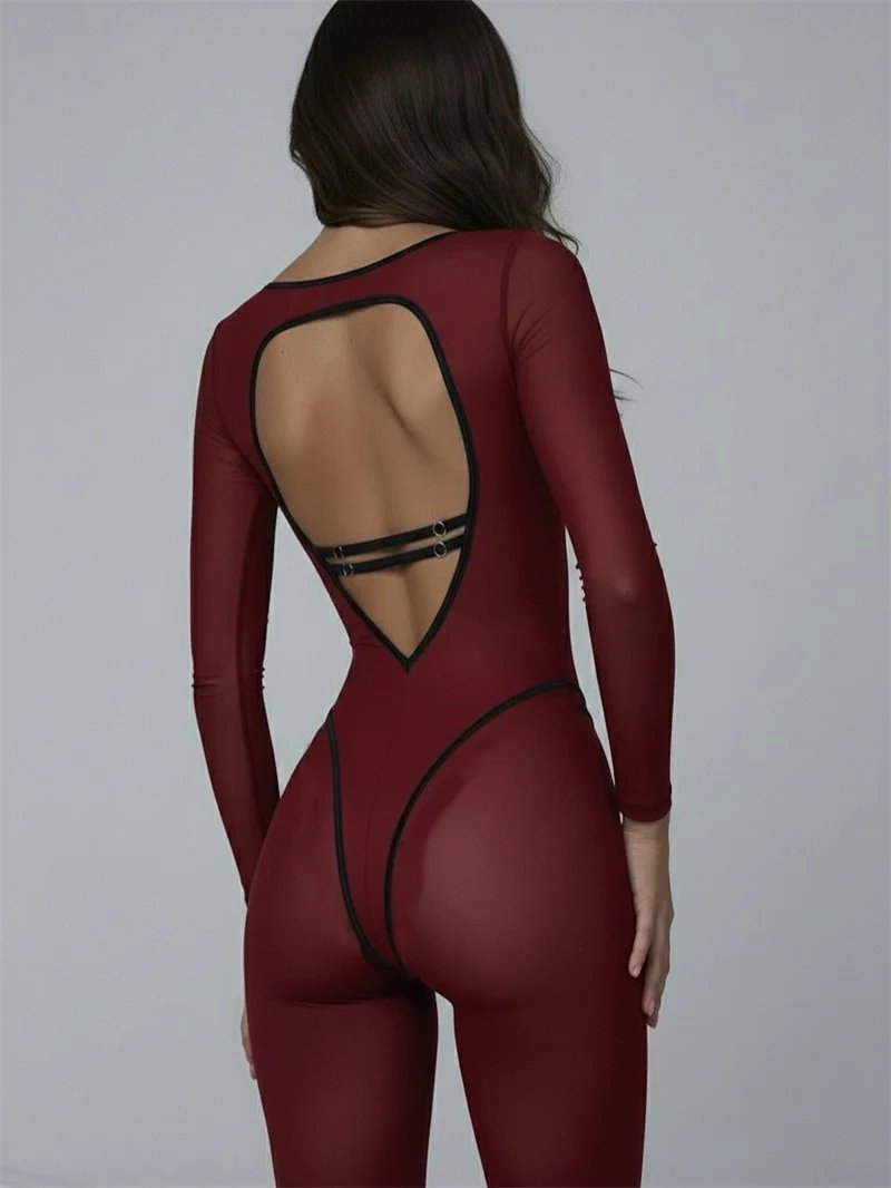 Victorias Vogue Backless Long Sleeve Sexy Jumpsuit Women Overalls Elegant Square Collar Striped Skinny Sporty Fitness Jumpsuits Ladies Victorias Vogue Backless Long Sleeve Sexy Jumpsuit Women Overalls Elegant Square Collar Striped Skinny Sporty Fitness Jumpsuits Ladies