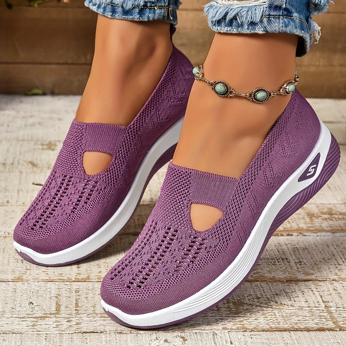 Victoria's Vogue Women's Sneakers Breathable Casual Shoes Summer Soft Sole Orthopedic Shoes Lightweight Slip on Walking Shoe Non Slip Flat Shoes