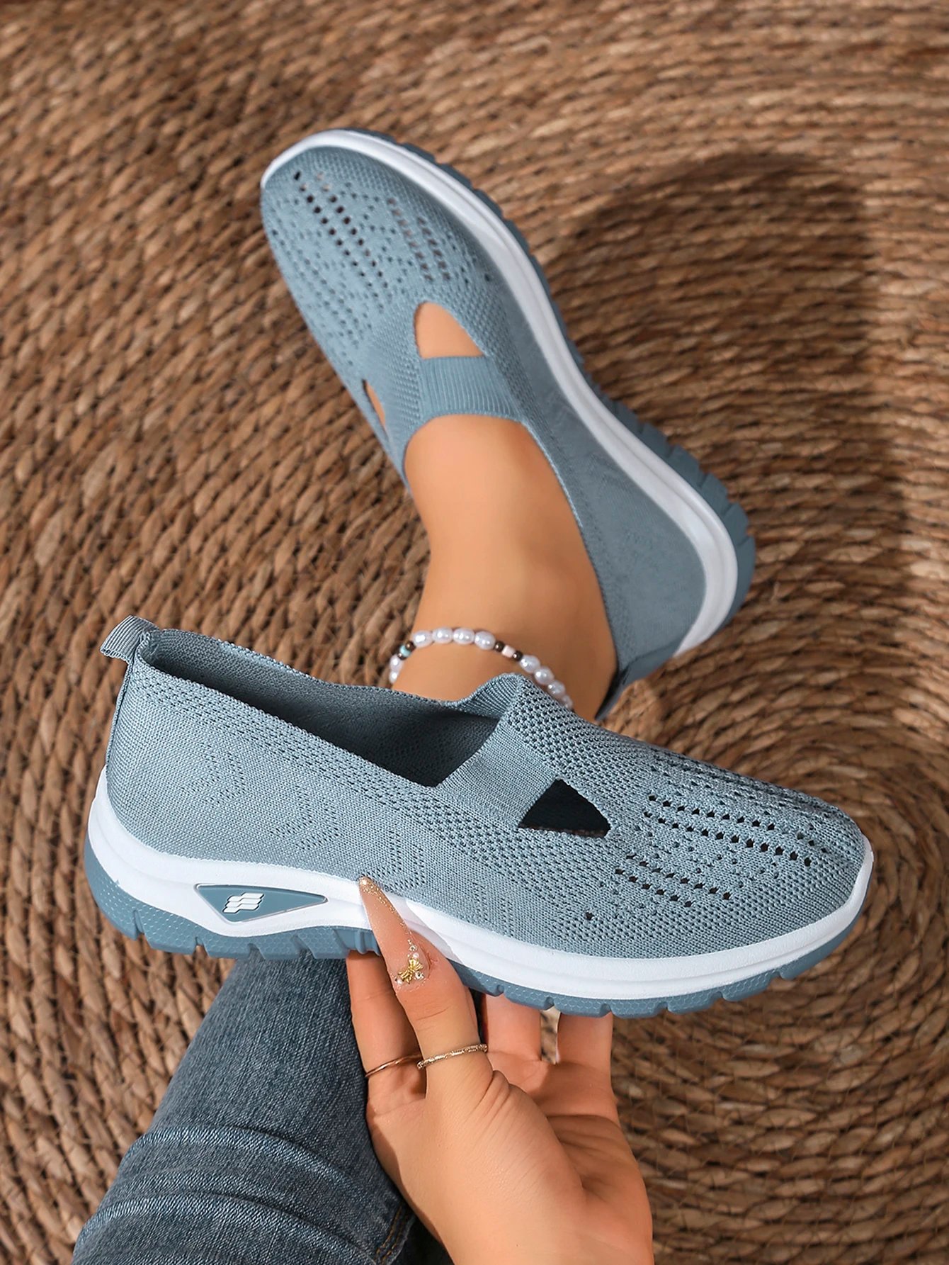 Victoria's Vogue Women's Summer Shoes - Casual Sneaker, Non-Slip Sole Design, Fly-Woven Upper Is More Skin-Friendly Sale Shoes With Free Shipping
