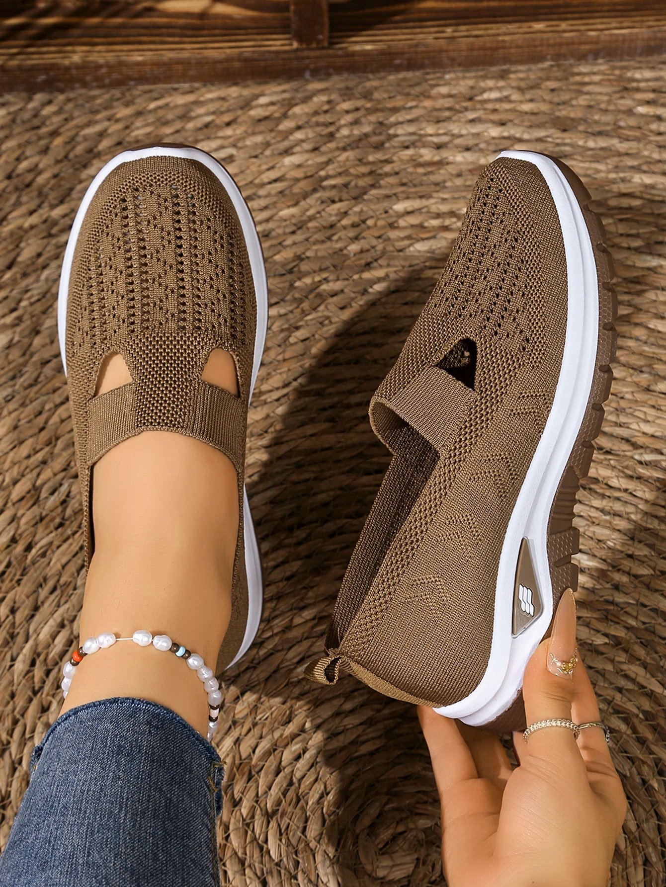 Victoria's Vogue Women's Summer Shoes - Casual Sneaker, Non-Slip Sole Design, Fly-Woven Upper Is More Skin-Friendly Sale Shoes With Free Shipping