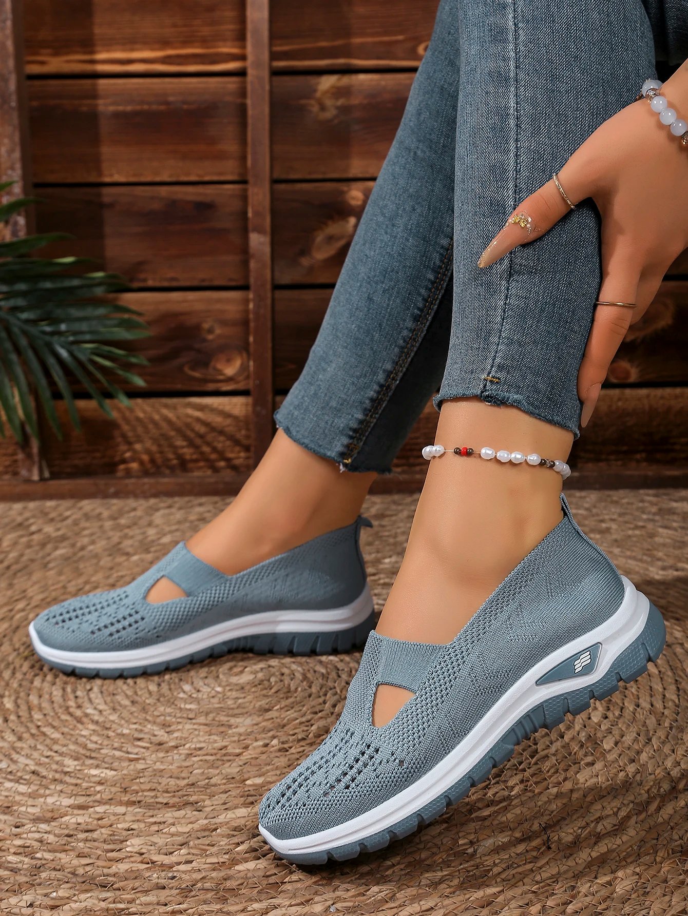 Victoria's Vogue Women's Summer Shoes - Casual Sneaker, Non-Slip Sole Design, Fly-Woven Upper Is More Skin-Friendly Sale Shoes With Free Shipping