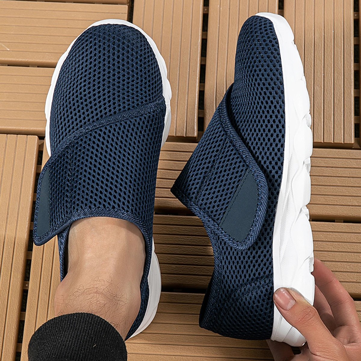 Victoria'S Vogue New Casual Orthopedics Wide Feet Swollen Shoes Thumb Eversion Adjusting Soft Comfortable Diabetic Shoe Walking Shoes