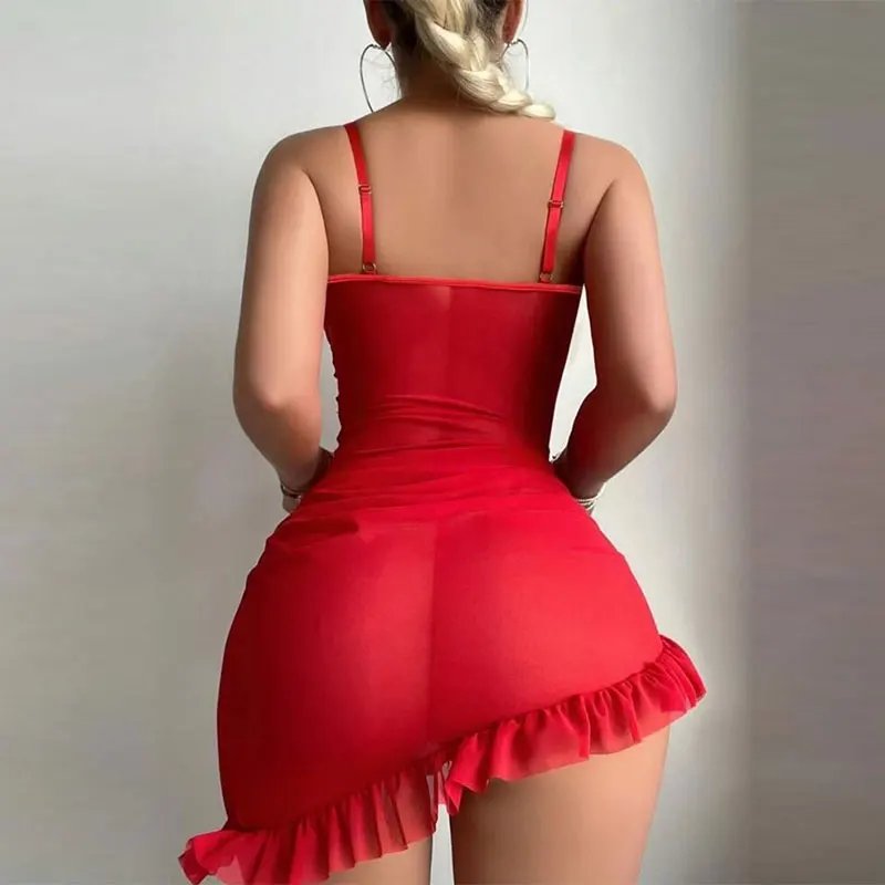 Victoria'S Vogue Lace Corset Push Up Bra Women Lingerie Set See-through Nightdress Sexy Bras Splicing Dress Elegant Underwear Pajamas For Female