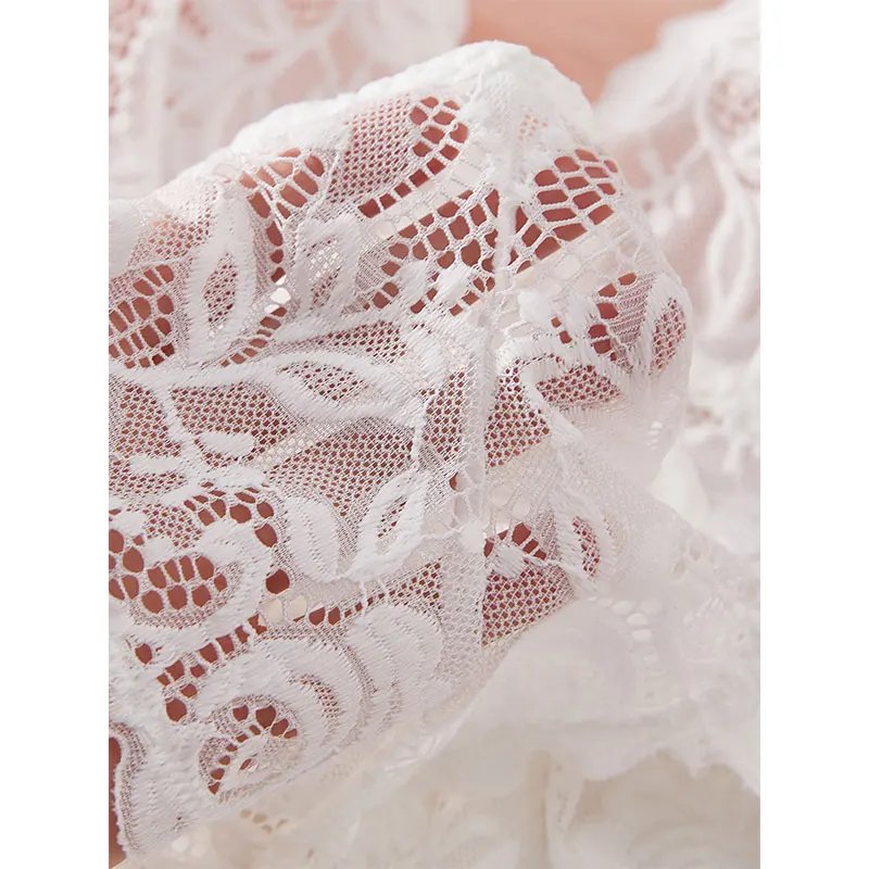 Victoria's Vogue Suspender Suit Summer Ultra-thin Nightgown Lace Thong Sets Women's Sexy Pyjamas Lingerie Hot Night Dress Comfortable Sleepwear