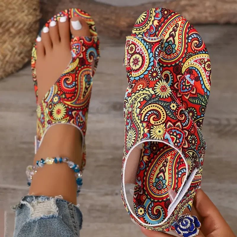 Victoria'S Vogue 2025 Women Flat Sandals Comfortable Flats Sandals Printed Bohemia Roman Style Shoes for Women Fashion Shoes Sandalias De Mujer Victoria'S Vogue 2025 Women Flat Sandals Comfortable Flats Sandals Printed Bohemia Roman Style Shoes for Women Fashion Shoes Sandalias De Mujer