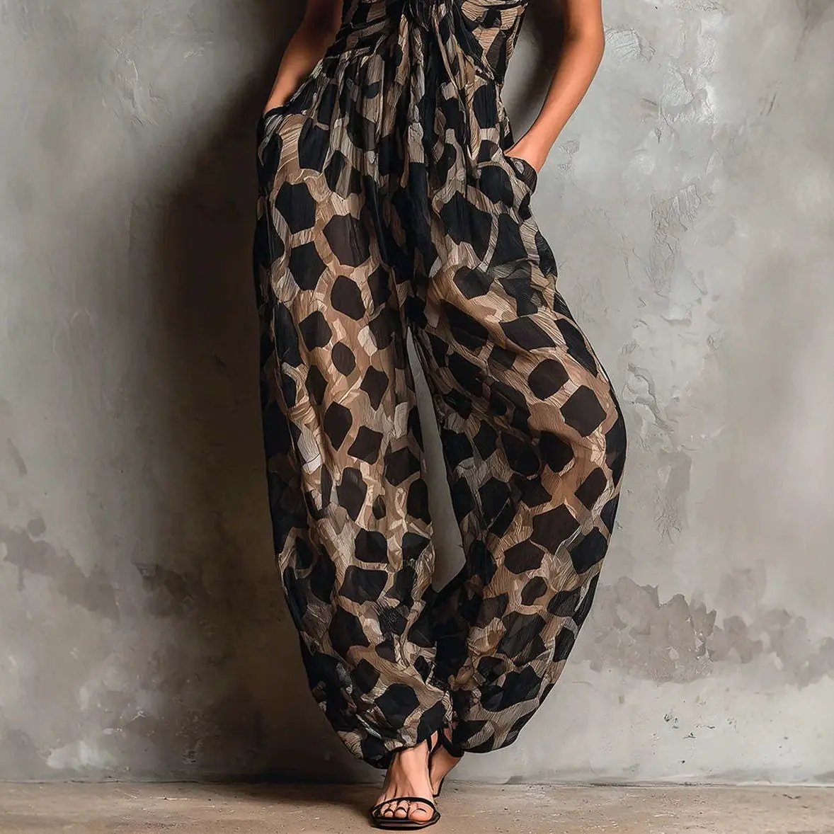 Victoria'S Vogue Sexy Leopard Print Long Jumpsuits Women Thin Strap Sleeveless V Neck Twist Front Wide Leg Pants Playsuit 2026 Female Overall Victoria'S Vogue Sexy Leopard Print Long Jumpsuits Women Thin Strap Sleeveless V Neck Twist Front Wide Leg Pants Playsuit 2026 Female Overall