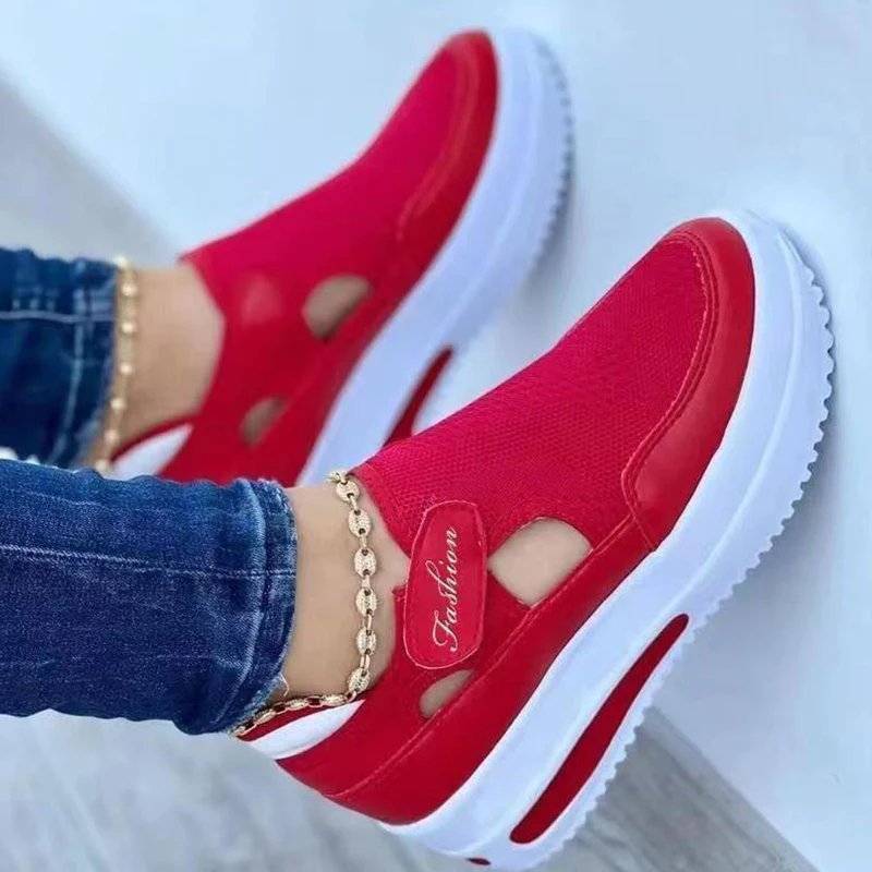 Victoria's Vogue Red Casual Shoes, WOMEN'S Breathable Fashion Brand, Summer WOMEN'S Sandals Platform, Vulcanized Shoes, WOMEN'S New Sports Shoes