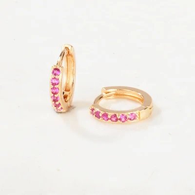 Victoria'S Vogue Simple Lovely Girl's Huggies Small Hoops Earrings Skinny Rainbow  Boho Classic Minimal Charming Earrings Stud Thin Hoops Gift