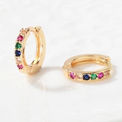Victoria'S Vogue Simple Lovely Girl's Huggies Small Hoops Earrings Skinny Rainbow  Boho Classic Minimal Charming Earrings Stud Thin Hoops Gift
