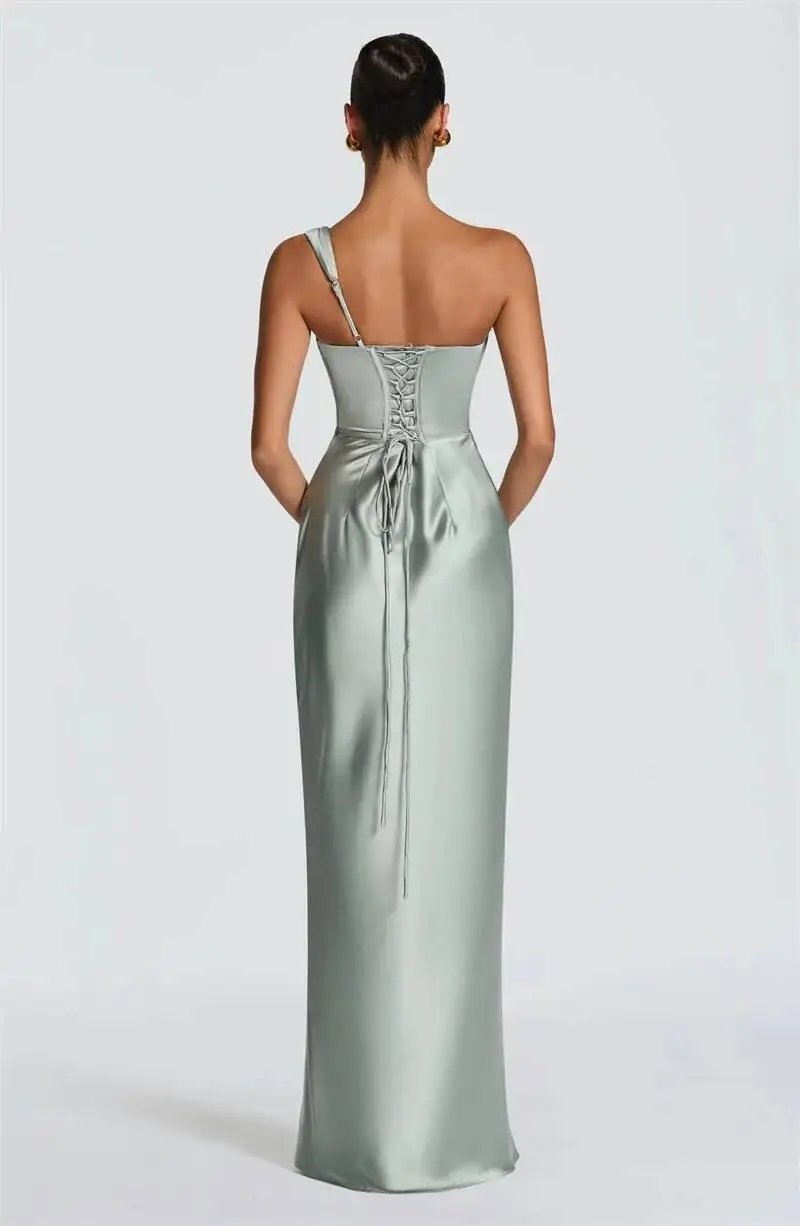 Victoria's Vogue Elegant Satin One Shoulder Evening Dress Women Cowl Neck Sleeveless Bodycon Maxi Dress 2026 Spring Summer Party Gowns Victoria's Vogue Elegant Satin One Shoulder Evening Dress Women Cowl Neck Sleeveless Bodycon Maxi Dress 2026 Spring Summer Party Gowns