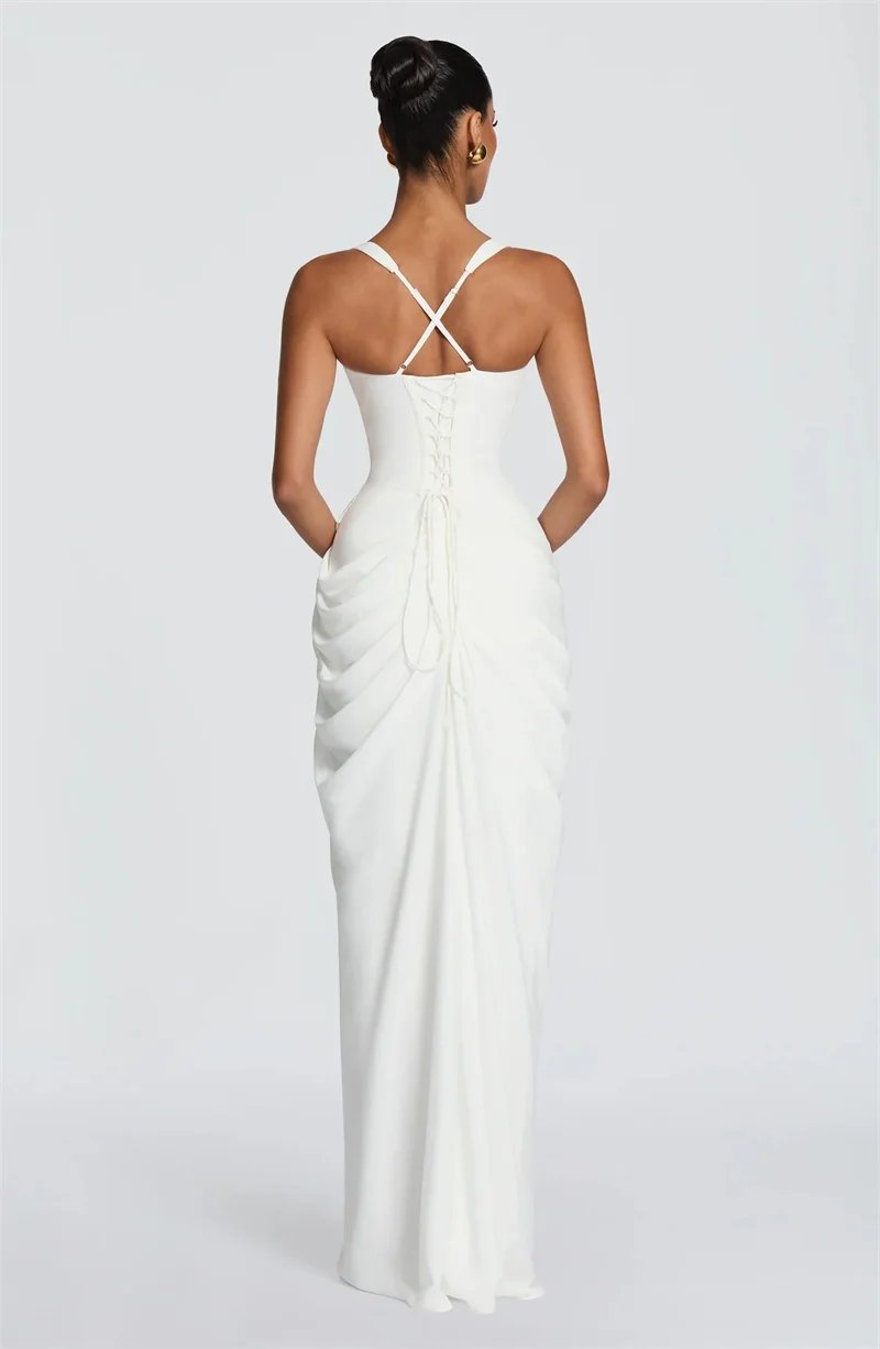 Victoria's Vogue Women Sexy Maxi Dress Sleeveless Sweetheart Neck High Split Draped Ruched Long Party Dress Formal Wedding Guest Dress Victoria's Vogue Women Sexy Maxi Dress Sleeveless Sweetheart Neck High Split Draped Ruched Long Party Dress Formal Wedding Guest Dress