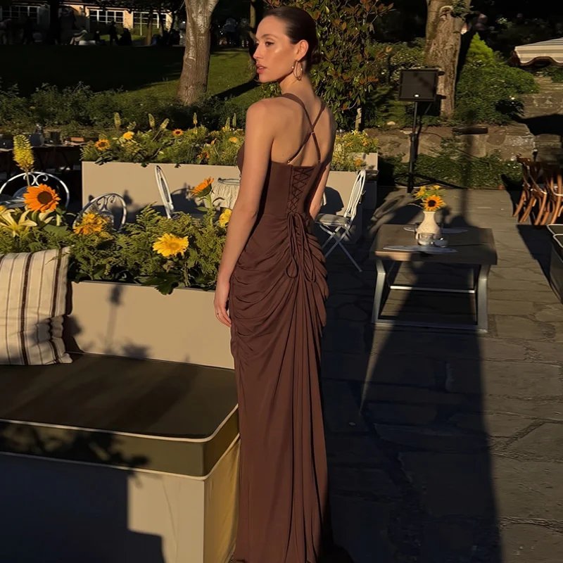 Victoria's Vogue Women Sexy Maxi Dress Sleeveless Sweetheart Neck High Split Draped Ruched Long Party Dress Formal Wedding Guest Dress Victoria's Vogue Women Sexy Maxi Dress Sleeveless Sweetheart Neck High Split Draped Ruched Long Party Dress Formal Wedding Guest Dress