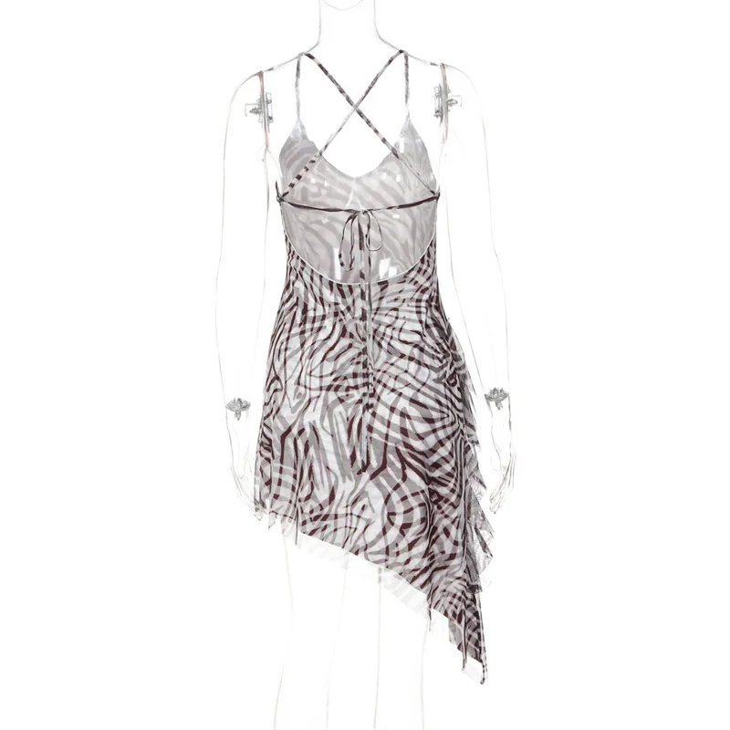 Victoria'S Vogue Women Zebra Print Slip Sexy Mini Dress V Neck Criss Cross Backless Spaghetti Strap Irregular Hem Party Club Short Dress Victoria'S Vogue Women Zebra Print Slip Sexy Mini Dress V Neck Criss Cross Backless Spaghetti Strap Irregular Hem Party Club Short Dress