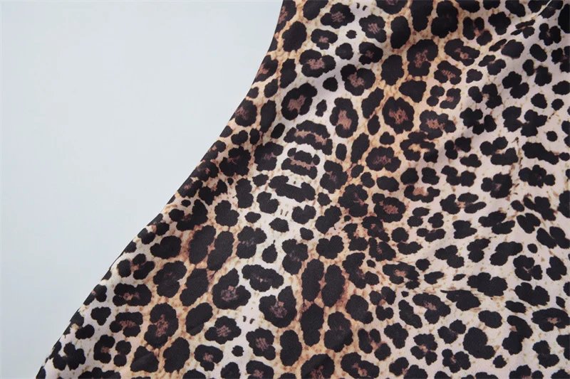 Victoria'S Vogue Leopard Print Sexy Mini Dress Women Lace Trim Spaghetti Strap Bodycon Short Dress Nightclub Party Slim Fit Slip Dress