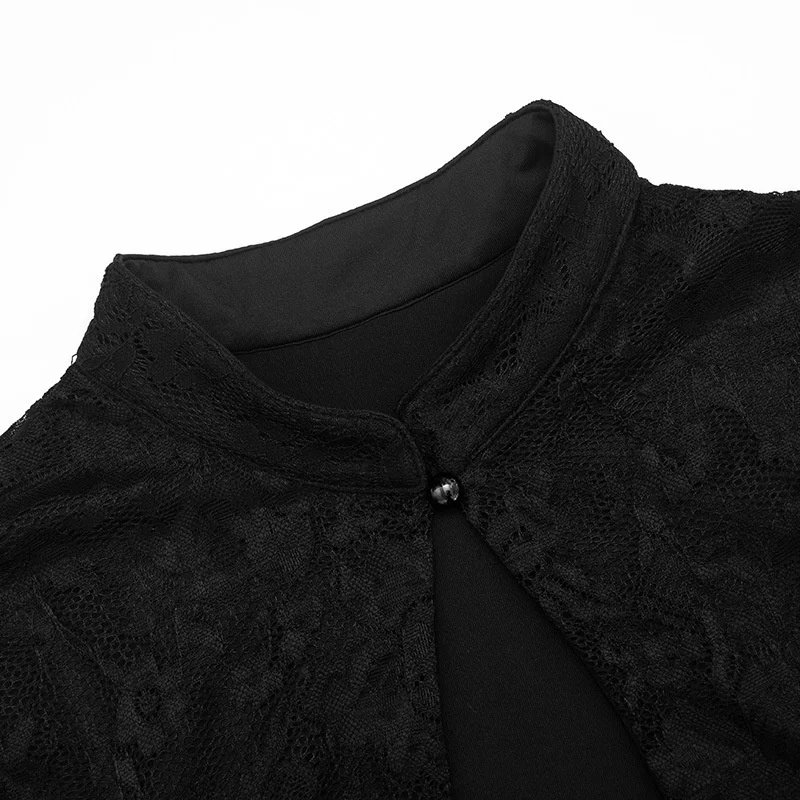 Victoria'S Vogue Women Lace Sexy Mini Dress Black Keyhole Cutout Long Flare Sleeve Bodycon Party Short Dress Elegant Nightclub Vestidos