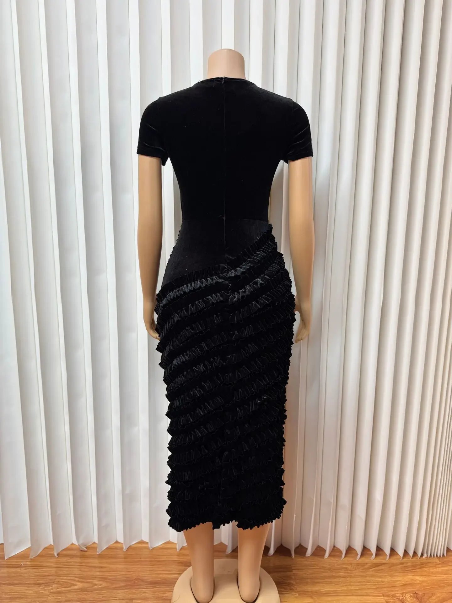 Victoria's Vogue African Dresses for Women Elegant Spring Summer Short Sleeve Dashiki Midi Dress Ladies Traditional African Clothing Ankara Dress