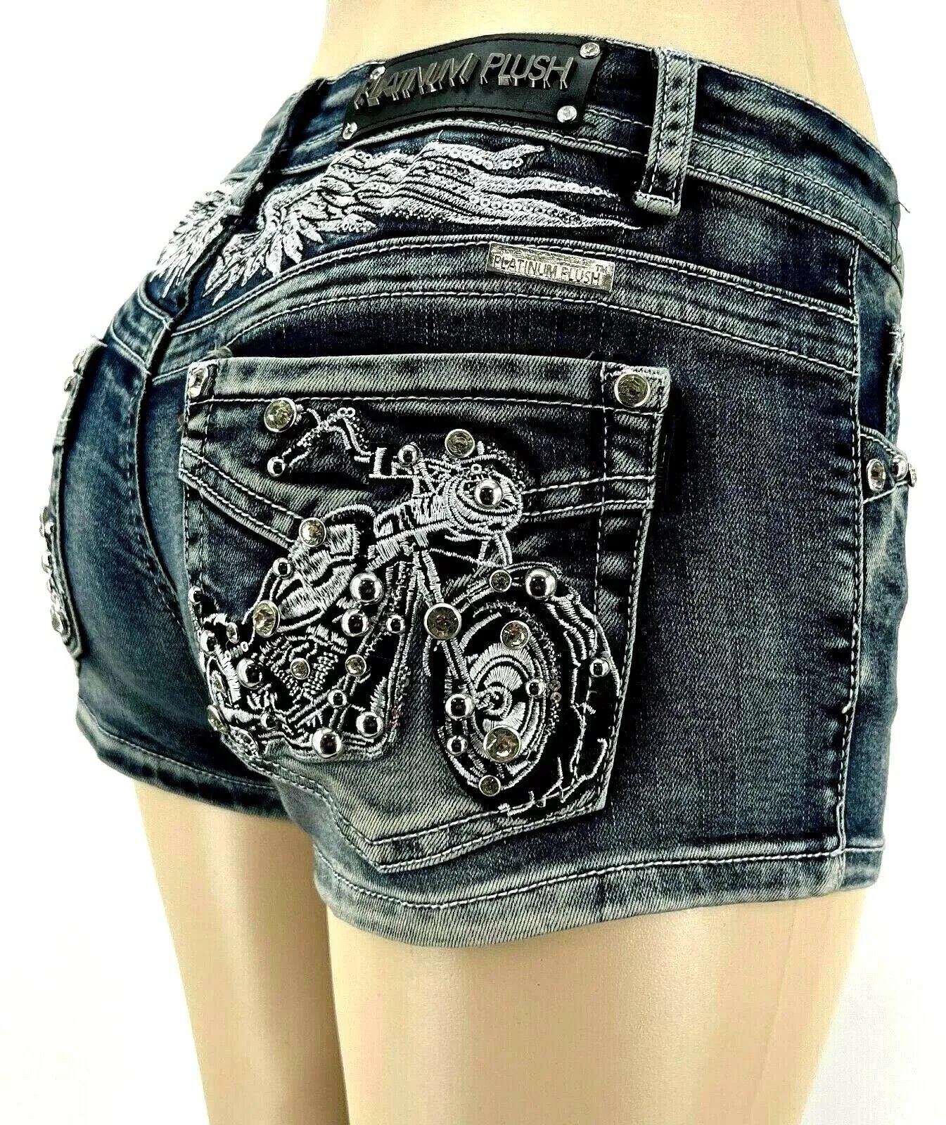 Victoria's Vogue Women Rider Motorcycle Wing Rivet Embroidery Shorts Y2k Vintage Gothic Hot Girl Sexy Washed Denim Shorts Low Waist Mini Skirts Victoria's Vogue Women Rider Motorcycle Wing Rivet Embroidery Shorts Y2k Vintage Gothic Hot Girl Sexy Washed Denim Shorts Low Waist Mini Skirts